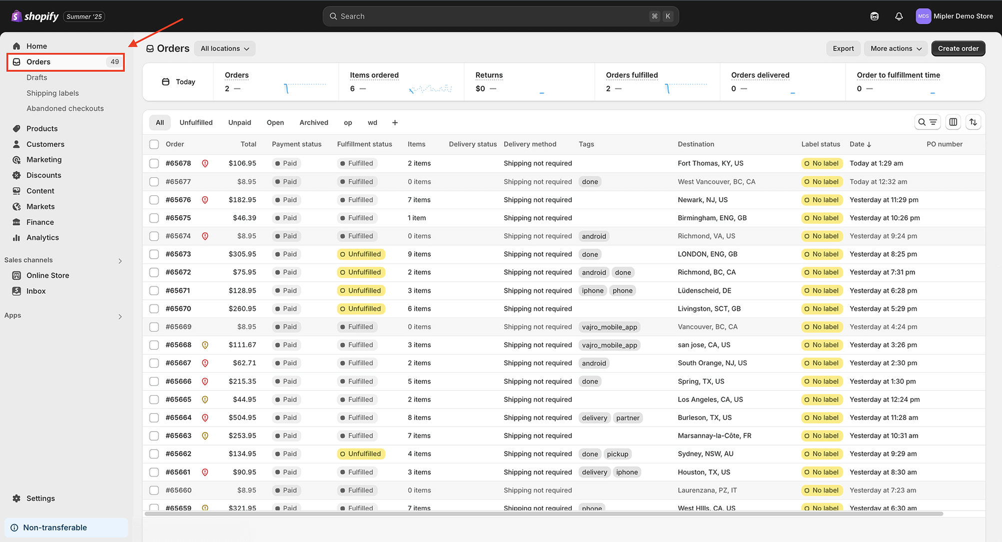 Wie man eine Bestellung unerfüllt macht Schritt 1