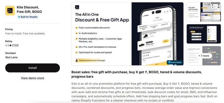 Kite Discount, Free Gift, BOGO