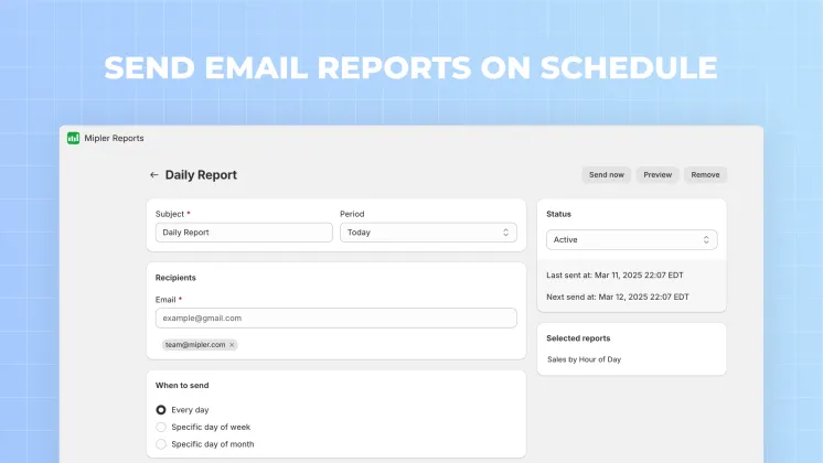 Scheduled report