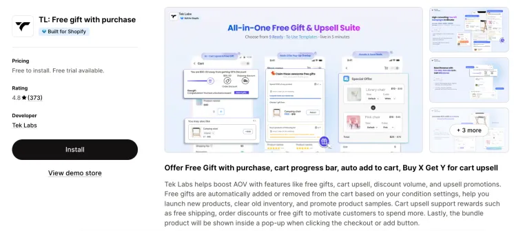 TL: Free gift with purchase
