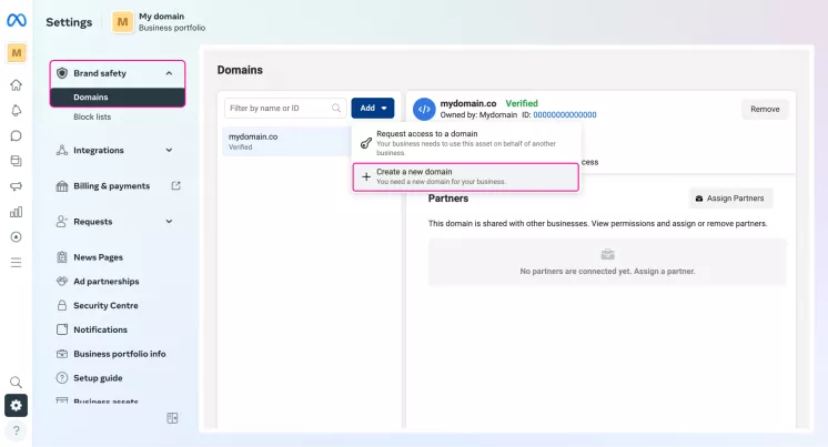 adding domain