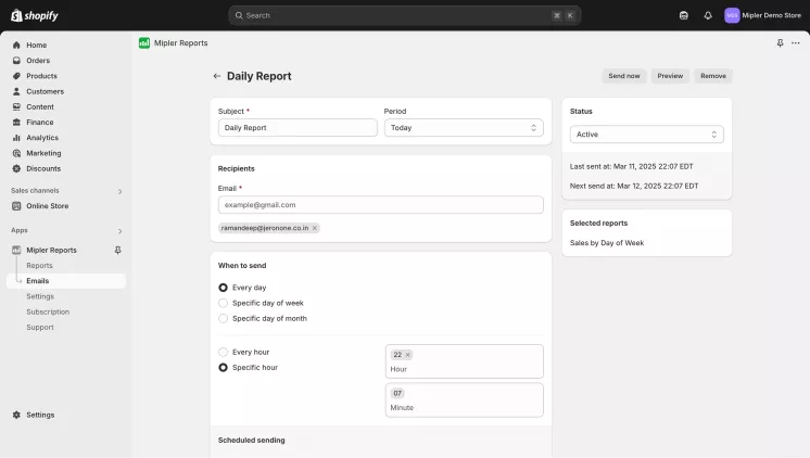 Daily report