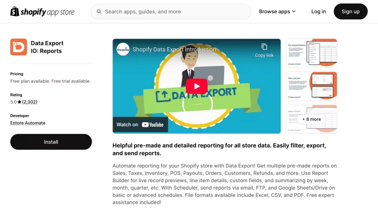 Data Export IO