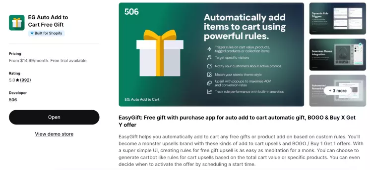 EG Auto Add to Cart Free Gift