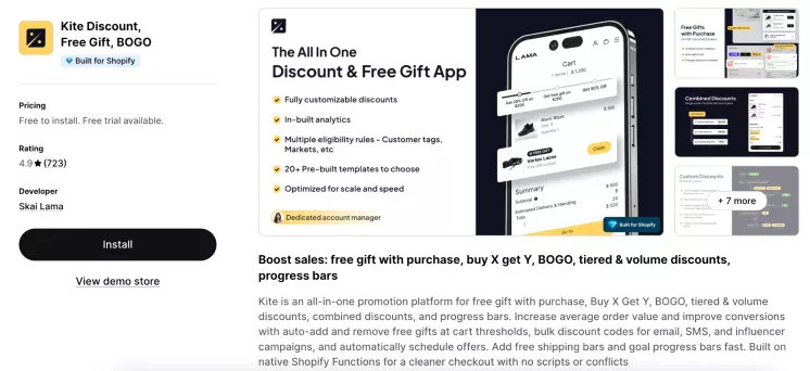 Kite Discount, Free Gift, BOGO