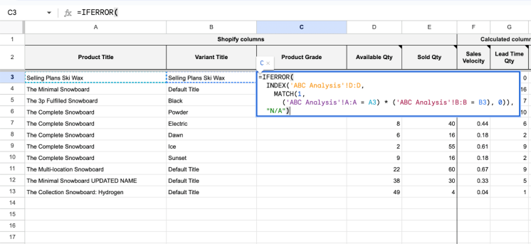 How to paste a formula