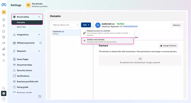 adding domain