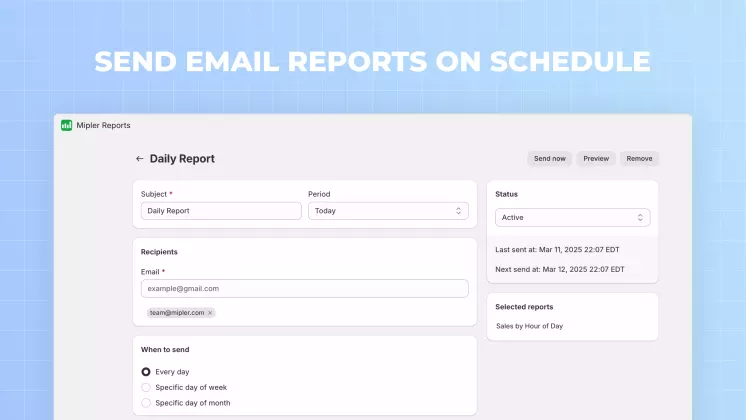 Scheduled reports