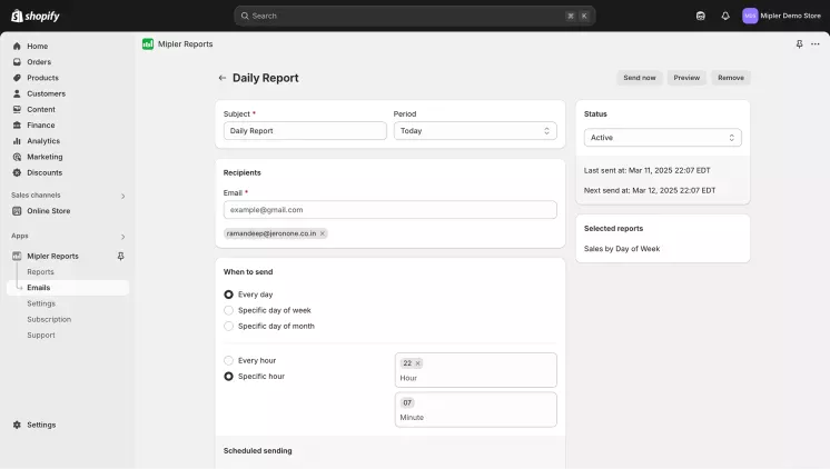 Daily report