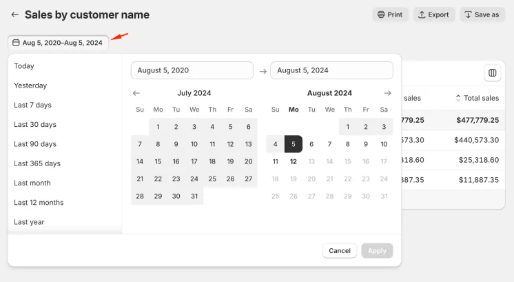 How to adjust a date filter