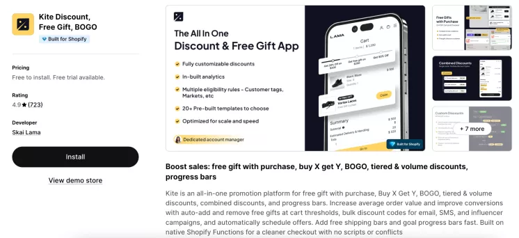 Kite Discount, Free Gift, BOGO