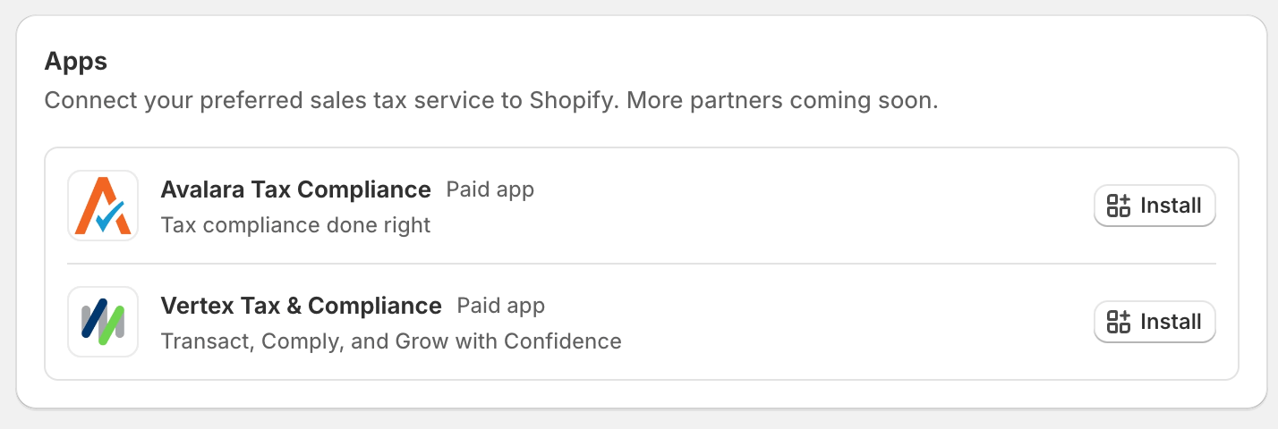 Aplicaciones de impuestos