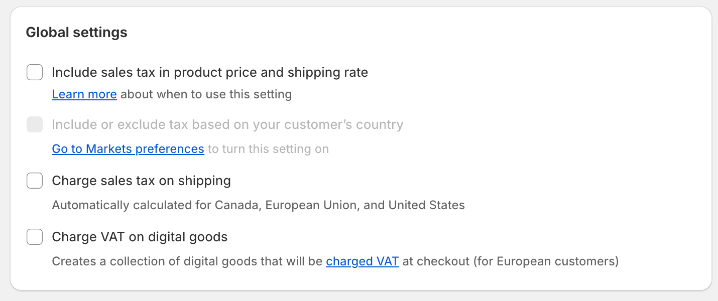 Configuraciones Globales