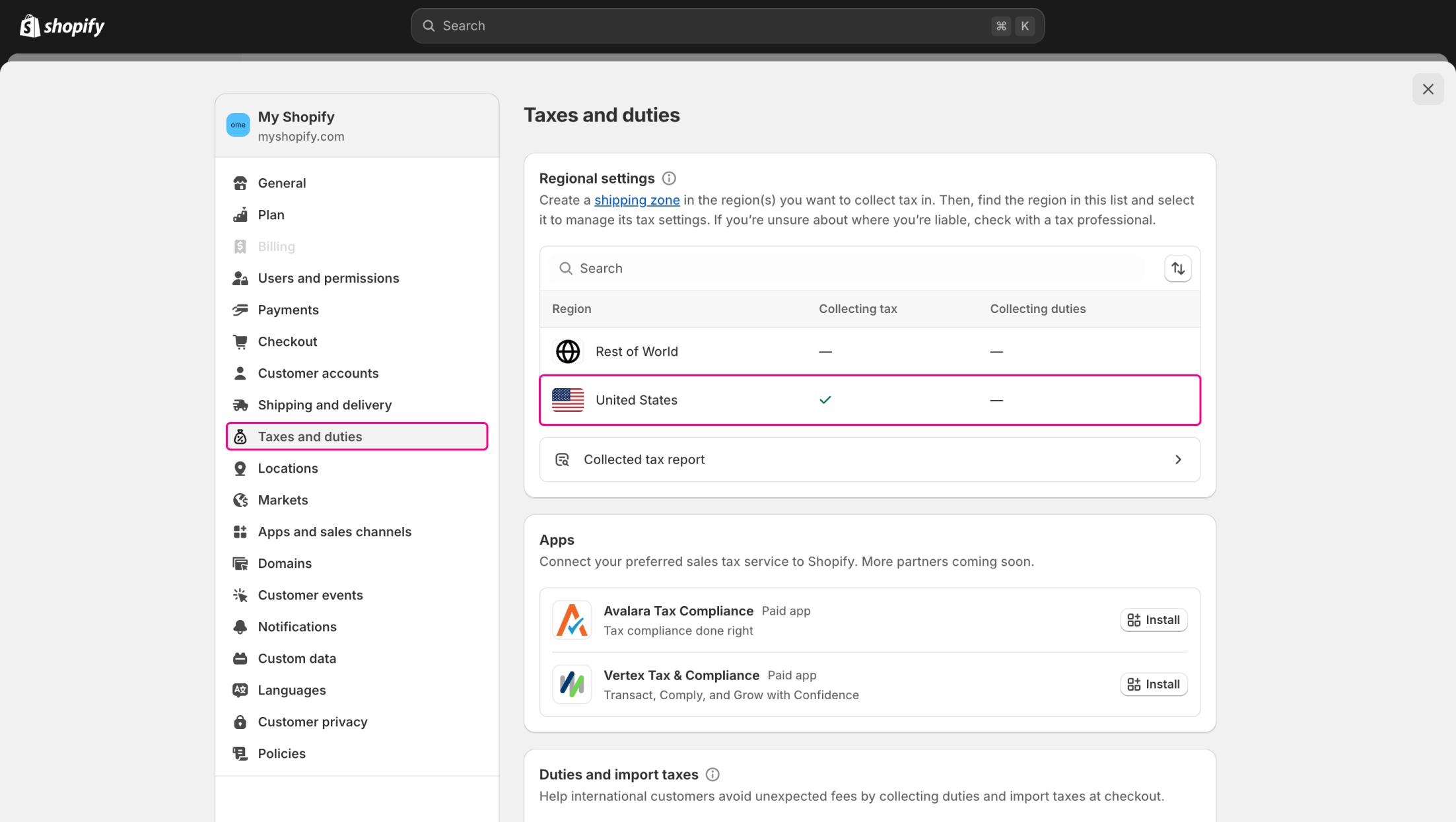 Ajustando impuestos para regiones
