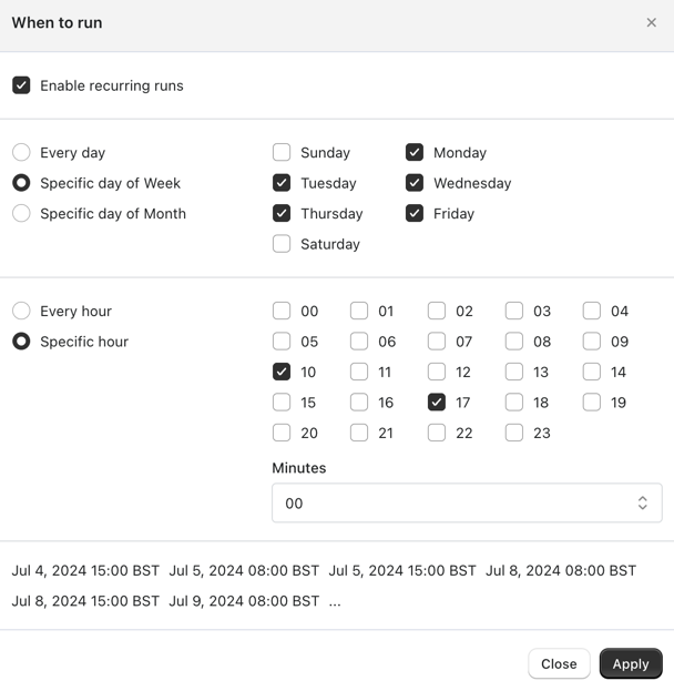 shopify export orders by schedule